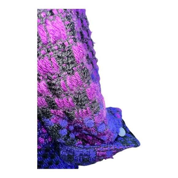 La Miele Multi-Purple Plaid Shacket - Size L - Picture 13 of 15